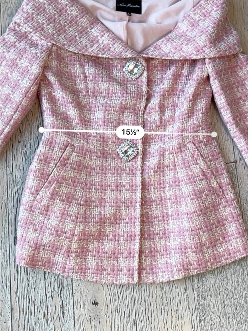 NWT Nana Jacqueline Pink and Cream Tweed Mini Skirt Set - Picture 6 of 10